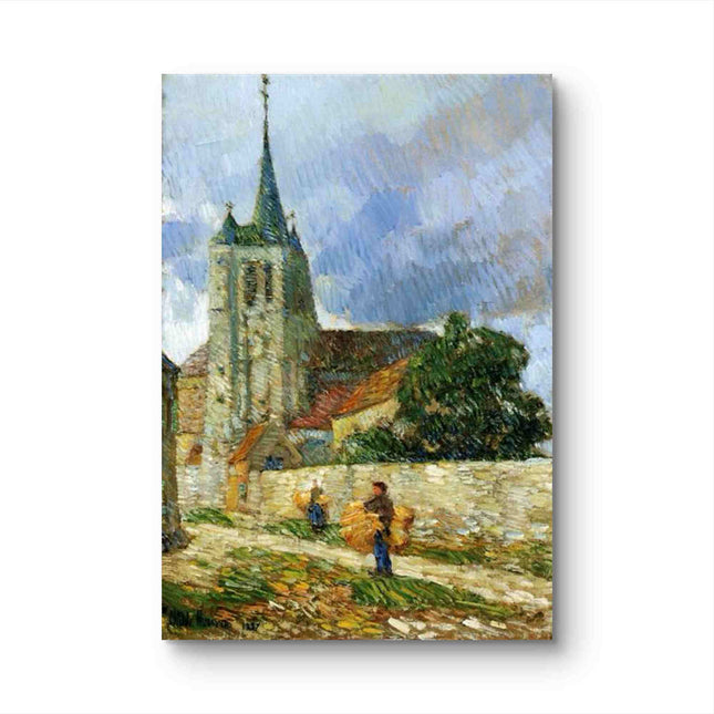 "Claude Monet's 'Country Church at Sunset' - Hand-Painted Impressionist Oil Painting Reproduction"