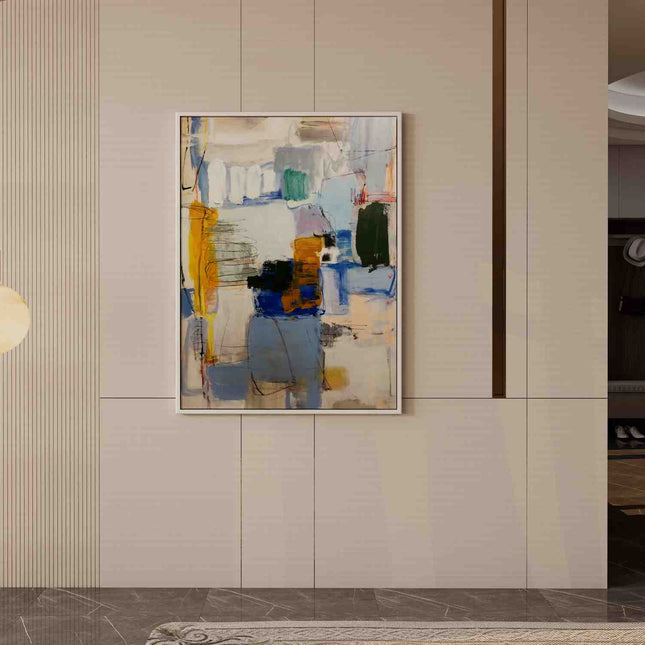 "Bold & Expressive Abstract Oil Painting - Vibrant Color Splash - Handmade Contemporary Wall Art for Modern Interiors"