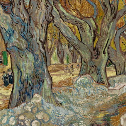 "Vincent van Gogh's 'Twisted Trees with Laborers' - Premium Hand-Painted Oil Reproduction on Canvas"