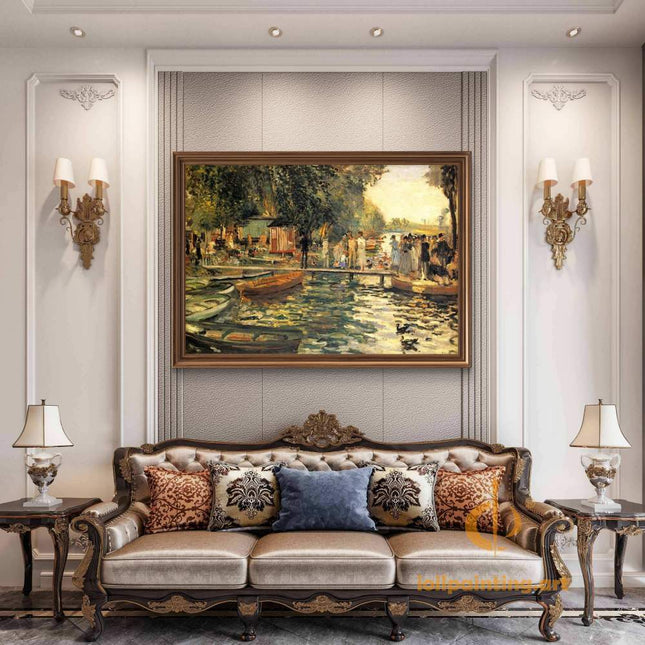 "Pierre-Auguste Renoir's 'Riverside Leisure' - Premium Hand-Painted Oil Painting Reproduction"