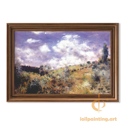 "Pierre-Auguste Renoir's 'Rolling Hills at Noon' - Premium Hand-Painted Impressionist Oil Painting Reproduction"