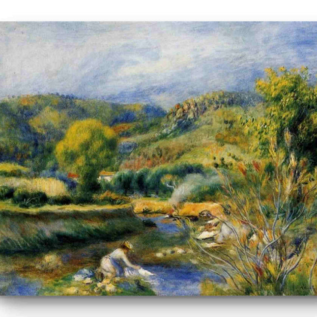 "Pierre-Auguste Renoir's 'The Washerwoman' - Premium Hand-Painted Oil Reproduction on Canvas"