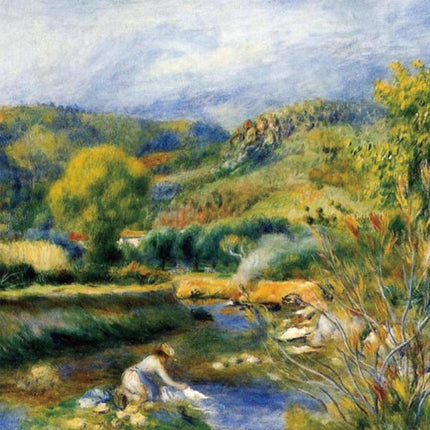 "Pierre-Auguste Renoir's 'The Washerwoman' - Premium Hand-Painted Oil Reproduction on Canvas"
