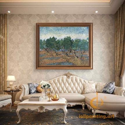 "Vincent van Gogh's 'Olive Grove' - Premium Hand-Painted Oil Reproduction on Canvas"