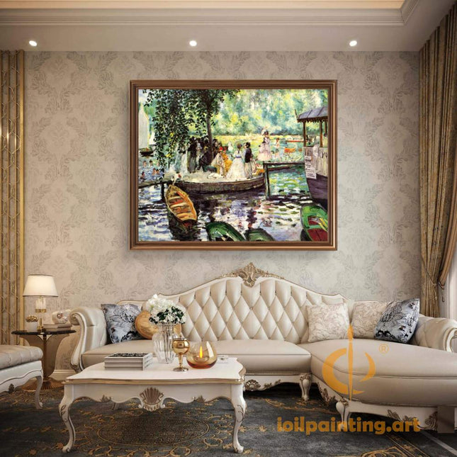 "Pierre-Auguste Renoir's 'Riverside Soirée' - Premium Hand-Painted Oil Painting Reproduction"