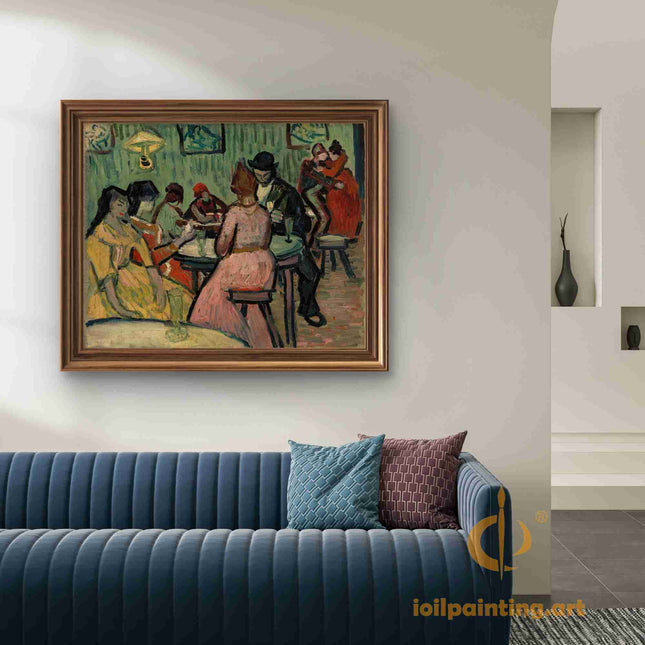 "Henri de Toulouse-Lautrec's 'At the Moulin Rouge' - Premium Hand-Painted Oil Reproduction on Canvas"