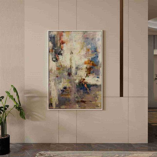 "Modern Abstract Oil Painting - Bold Colorful Contemporary Artwork for Living Room & Office Decor"