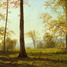 "John Constable's 'Autumn Woodland Serenity' - Hand-Painted Landscape Oil Painting Reproduction"