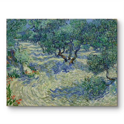 "Vincent van Gogh's 'Olive Grove with Sunlit Path' - Premium Hand-Painted Oil Reproduction on Canvas"