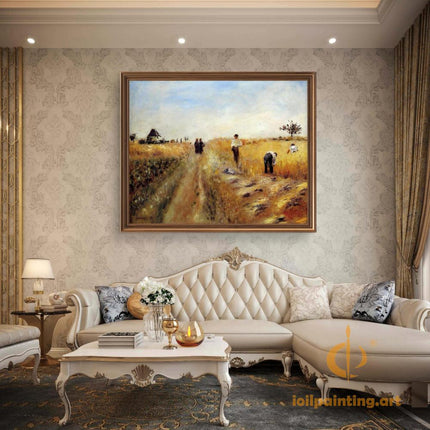 "Pierre-Auguste Renoir's 'Golden Harvest' - Premium Hand-Painted Impressionist Oil Painting Reproduction"