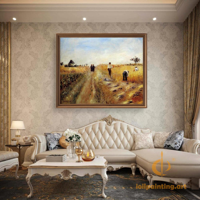 "Pierre-Auguste Renoir's 'Golden Harvest' - Premium Hand-Painted Impressionist Oil Painting Reproduction"