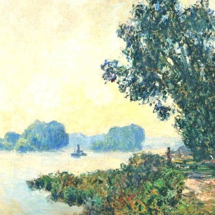 "Claude Monet's 'Riverside Serenity' - Premium Hand-Painted Oil Reproduction on Canvas"