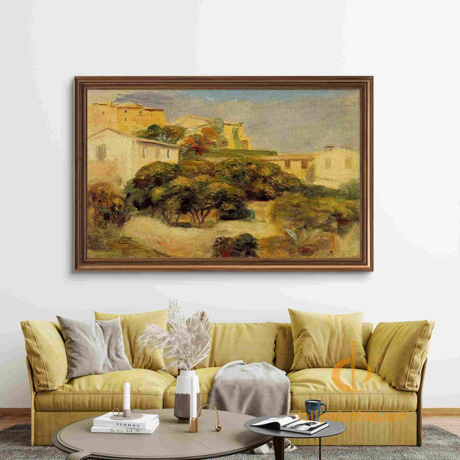 "Pierre-Auguste Renoir's 'Sunlit Countryside' - Premium Hand-Painted Oil Painting Reproduction"
