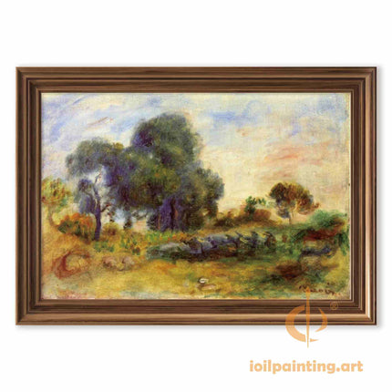 "Pierre-Auguste Renoir's 'Tranquil Countryside' - Premium Hand-Painted Oil Painting Reproduction"