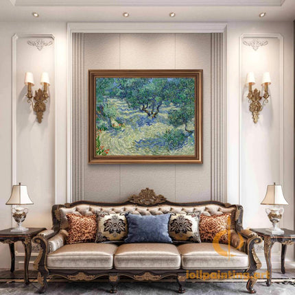 "Vincent van Gogh's 'Olive Grove with Sunlit Path' - Premium Hand-Painted Oil Reproduction on Canvas"