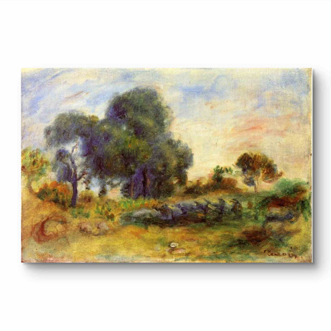 "Pierre-Auguste Renoir's 'Tranquil Countryside' - Premium Hand-Painted Oil Painting Reproduction"