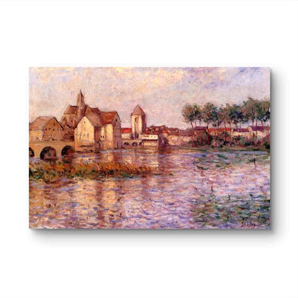 "Claude Monet's 'Riverside Village' - Hand-Painted Impressionist Oil Painting Reproduction"
