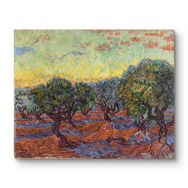 "Vincent van Gogh's 'Olive Grove with Purple Trunks' - Premium Hand-Painted Oil Reproduction on Canvas"