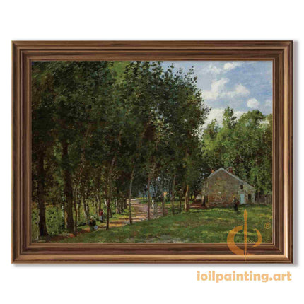 "Camille Pissarro's 'Sun-Dappled Country Path' - Hand-Painted Oil Painting Reproduction"