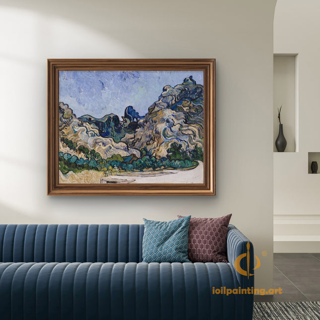 "Vincent van Gogh's 'Mountain Majesty' - Premium Hand-Painted Oil Reproduction on Canvas"