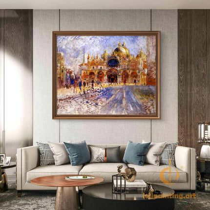 "Eugène Boudin's 'St. Mark's Basilica, Venice' – Hand-Painted Oil Painting Reproduction"