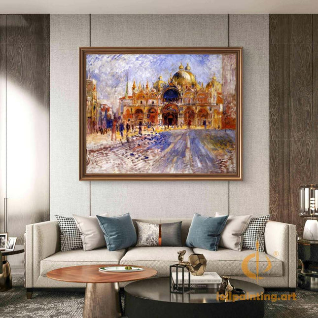 "Eugène Boudin's 'St. Mark's Basilica, Venice' – Hand-Painted Oil Painting Reproduction"