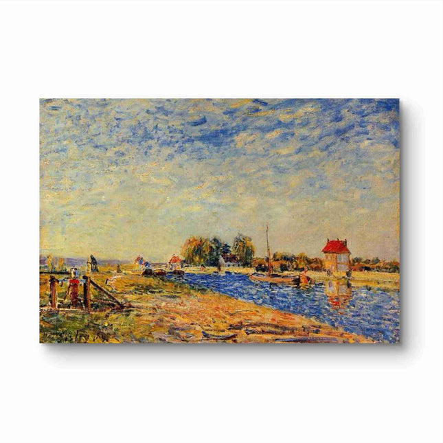 "Claude Monet's 'Riverside Tranquility' - Hand-Painted Impressionist Oil Painting Reproduction"