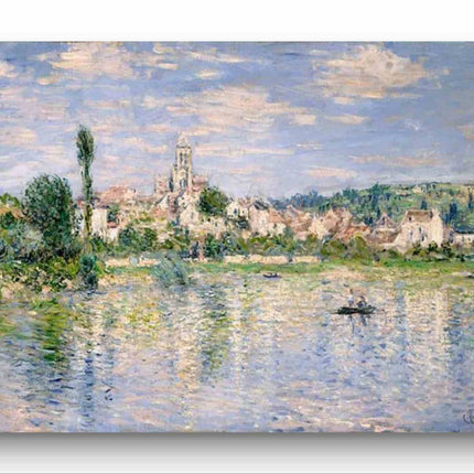 "Claude Monet Inspired 'Riverside Village at Dusk' - Premium Hand-Painted Oil Reproduction on Canvas"