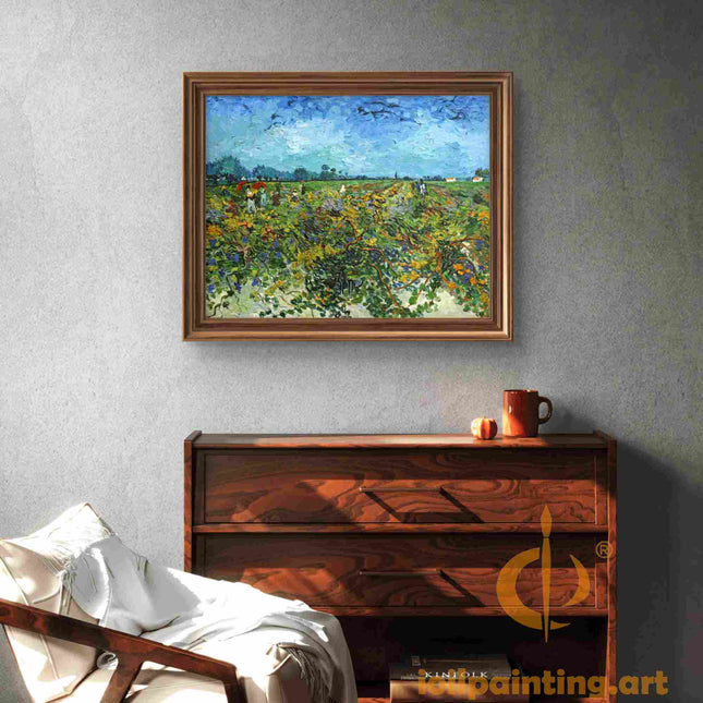 "Vincent van Gogh's 'The Vineyard at Montmajour' - Premium Hand-Painted Oil Reproduction on Canvas"