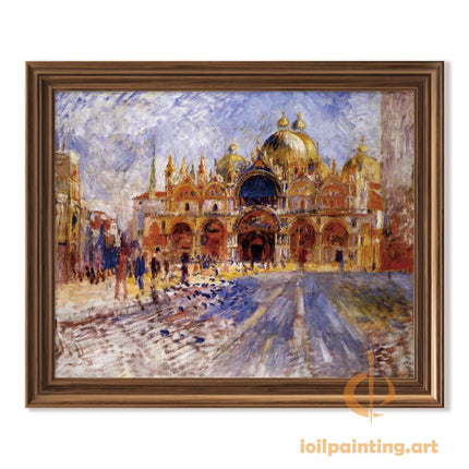 "Eugène Boudin's 'St. Mark's Basilica, Venice' – Hand-Painted Oil Painting Reproduction"