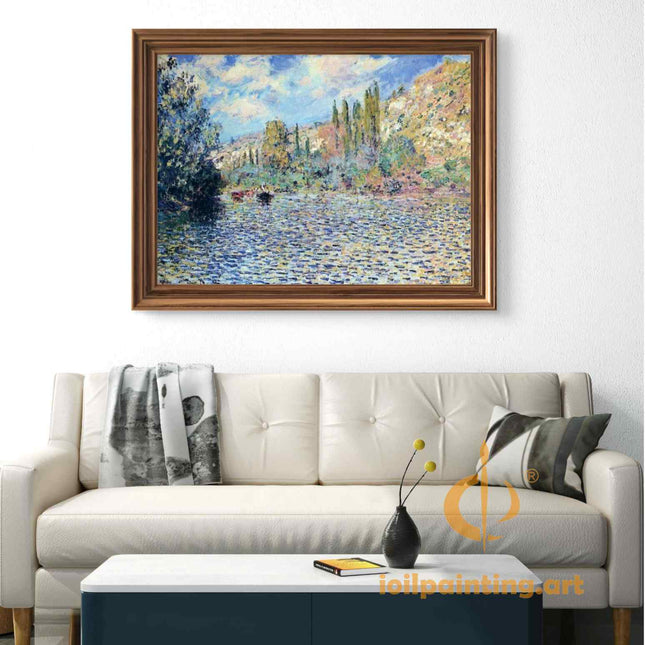 "Alfred Sisley's 'Tranquil Riverside' - Premium Hand-Painted Oil Reproduction on Canvas"
