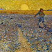 "Vincent van Gogh's 'The Sower at Sunset' - Premium Hand-Painted Oil Reproduction on Canvas"