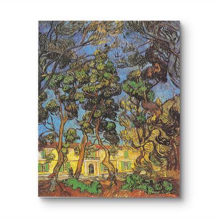 "Vincent van Gogh's 'Twisted Pines with Yellow Cottage' - Premium Hand-Painted Oil Reproduction on Canvas"