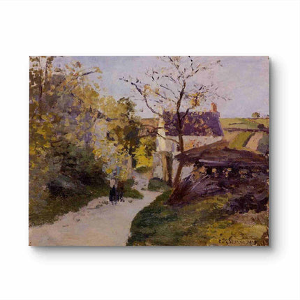 "Camille Pissarro's 'Country Pathway in Spring' - Hand-Painted Oil Painting Reproduction"