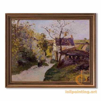 "Camille Pissarro's 'Country Pathway in Spring' - Hand-Painted Oil Painting Reproduction"