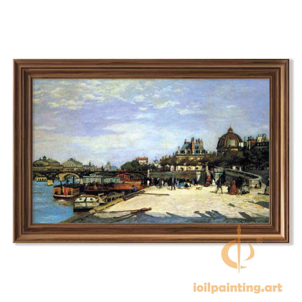 "Eugène Boudin's 'Quai du Louvre' - Premium Hand-Painted Impressionist Oil Painting Reproduction"