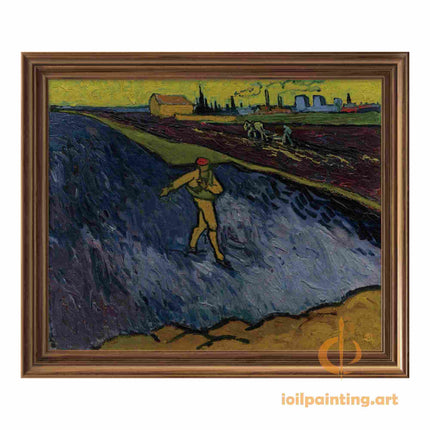 "Vincent van Gogh's 'The Sower' - Premium Hand-Painted Oil Reproduction on Canvas"