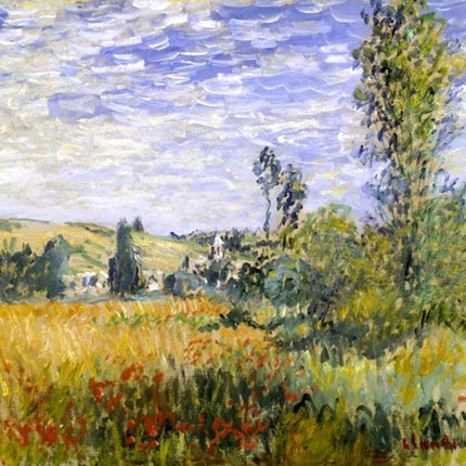 "Claude Monet 'Poppy Field in Giverny' - Hand-Painted Impressionist Landscape Reproduction | Famous Floral Oil Painting"