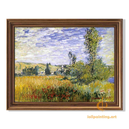 "Claude Monet 'Poppy Field in Giverny' - Hand-Painted Impressionist Landscape Reproduction | Famous Floral Oil Painting"