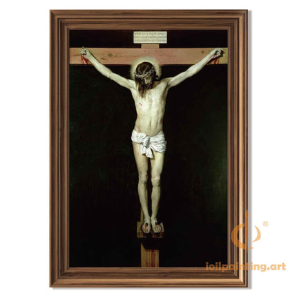 "Diego Velázquez's 'Christ Crucified' - Hand-Painted Baroque Oil Painting Reproduction"