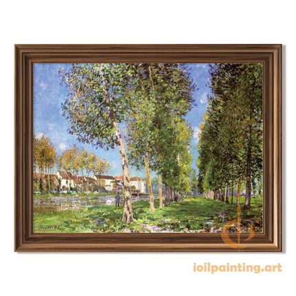 "Claude Monet's 'Sunlit Countryside' - Hand-Painted Impressionist Oil Painting Reproduction"