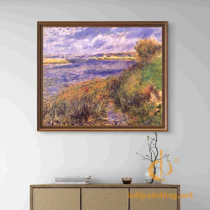 "Pierre-Auguste Renoir's 'Riverside Serenity' - Premium Hand-Painted Oil Painting Reproduction"