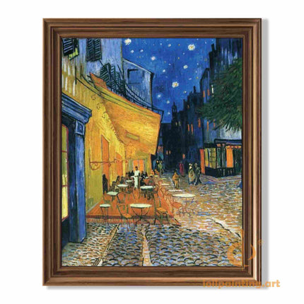 "Vincent van Gogh 'Café Terrace at Night' Museum-Quality Reproduction - Iconic Post-Impressionist Oil Painting"