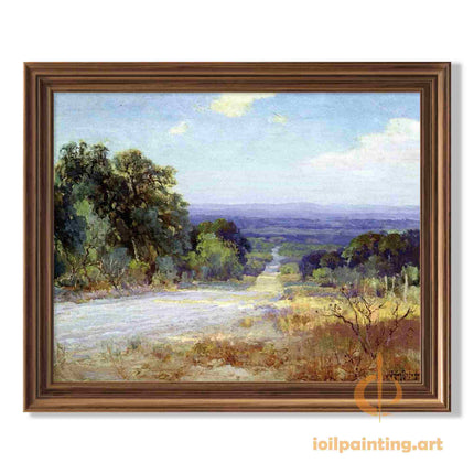 "Julian Onderdonk's 'Country Lane in Summer' Oil Painting Reproduction on Canvas"