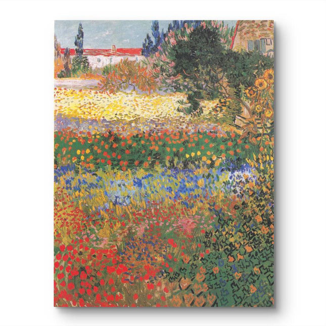 "Vincent van Gogh's 'Vibrant Flower Field' - Premium Hand-Painted Oil Reproduction on Canvas"