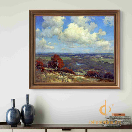 "Julian Onderdonk's 'Autumn Splendor in Texas Hill Country' - Premium Hand-Painted Oil Reproduction on Canvas"