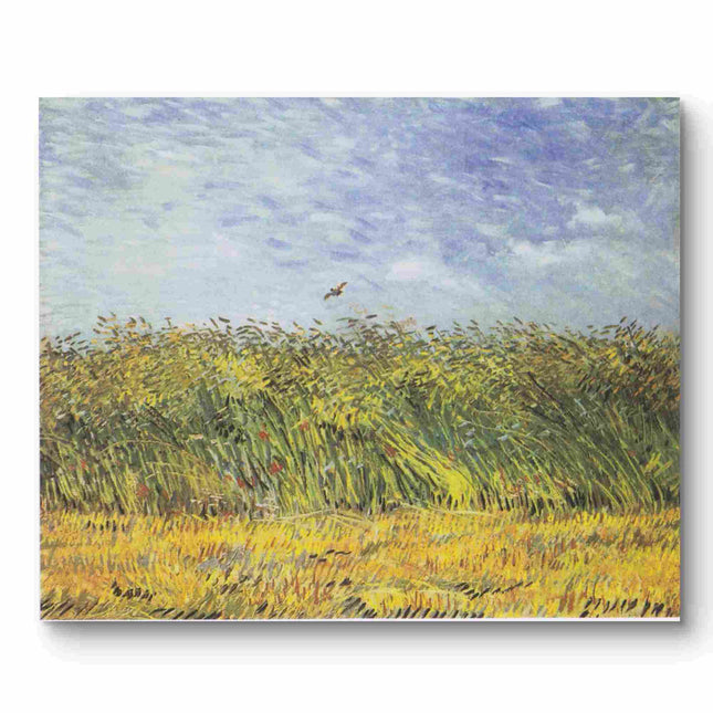 "Vincent van Gogh's 'Golden Wheat Field with Flying Bird' - Premium Hand-Painted Oil Reproduction on Canvas"