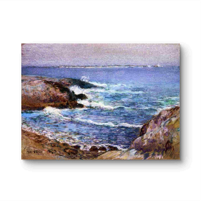 "Claude Monet's 'Serene Coastal Waves' - Hand-Painted Impressionist Oil Painting Reproduction"