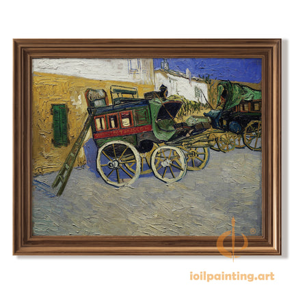 "Vincent van Gogh's 'The Tarascon Mail Coach' - Premium Hand-Painted Oil Reproduction on Canvas"