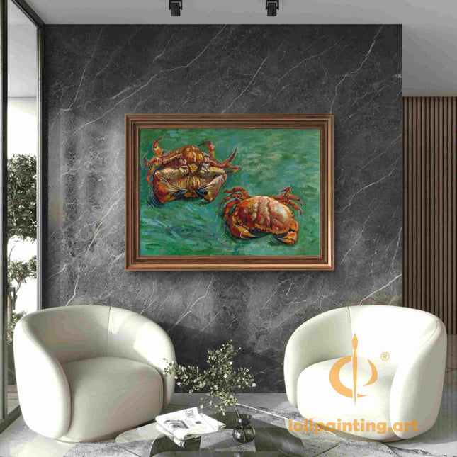 "Vincent van Gogh's 'Two Crabs' - Premium Hand-Painted Oil Reproduction on Canvas"